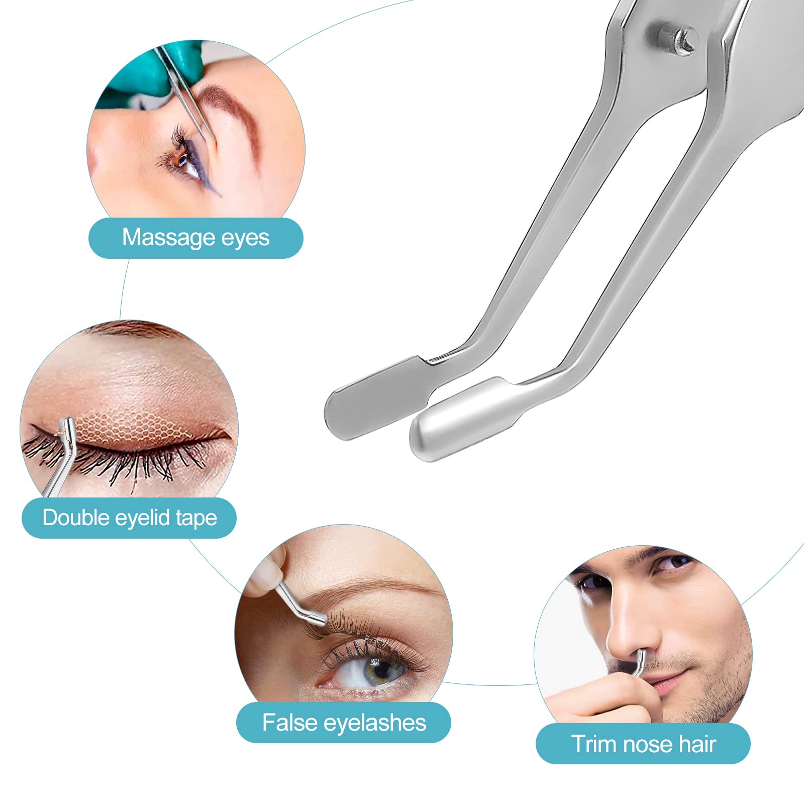 Meibomian Gland Expressor, Stainless Steel Eyelid Massage Tweezers Dry Eye Eyelid Clean Tools Eye Stye Treatment Remover Meibomian Gland