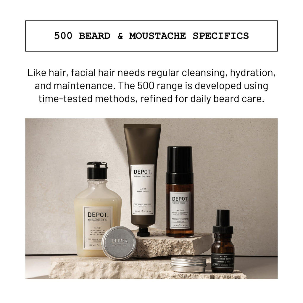 DEPOT No. 505 Conditioning Beard Oil, Ginger & Cardamom | Nourishing with Jojoba Oil, 30ml