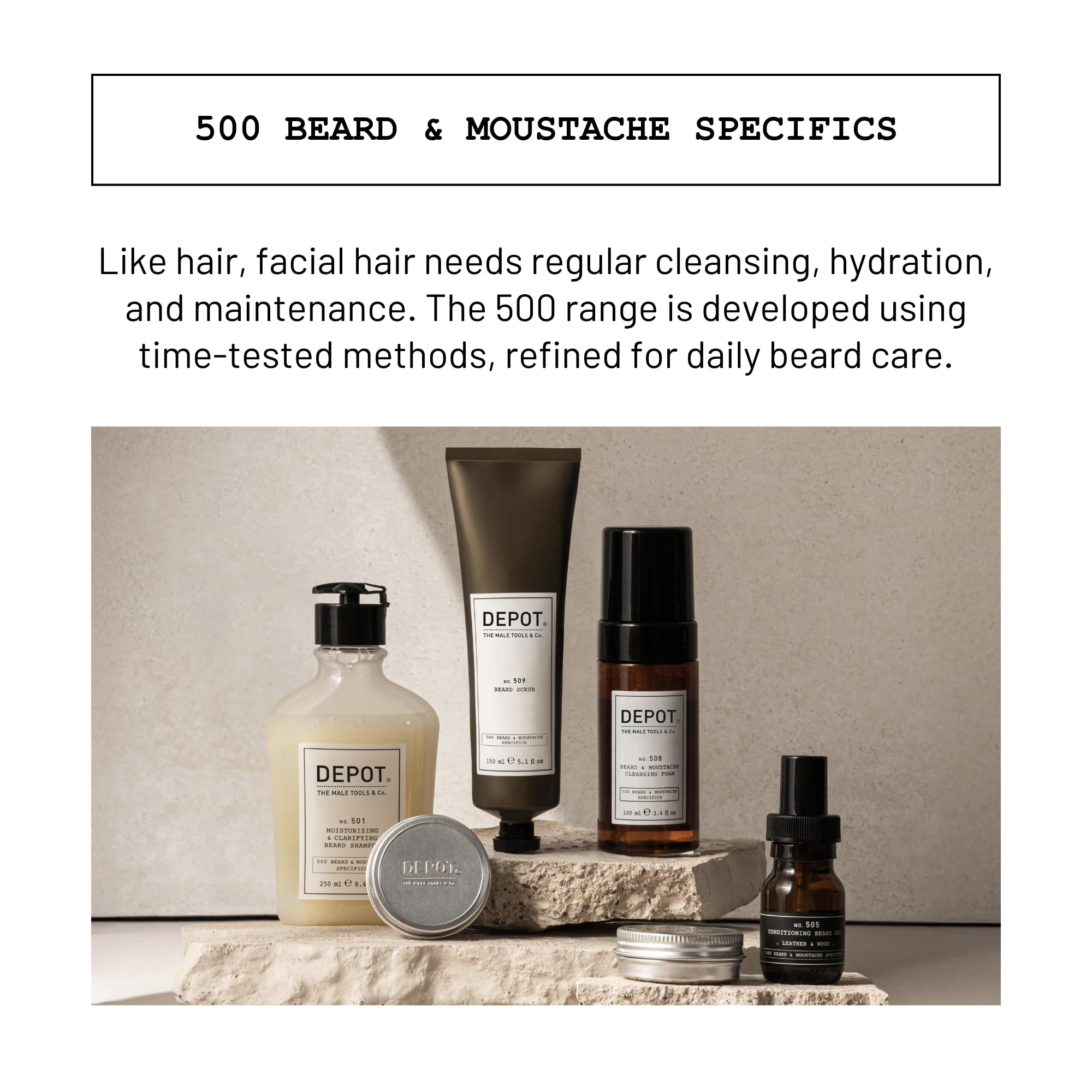DEPOT No. 505 Conditioning Beard Oil, Ginger & Cardamom | Nourishing with Jojoba Oil, 30ml