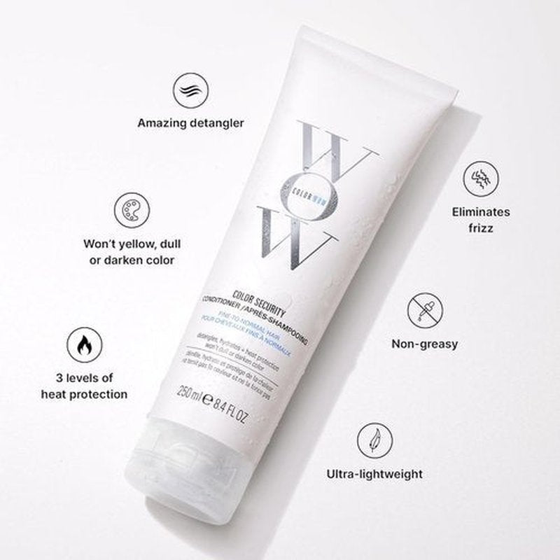 COLOR WOW Color Security Conditioner - Weightless Hydration for Fine Hair | Detangles, Nourishes & Adds Shine with Argan Oil | Color Safe & Heat Protection