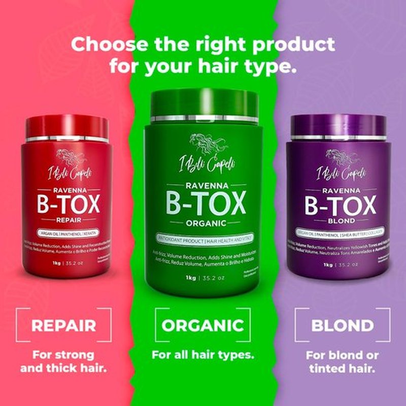 I Belli Capelli Ravenna B-tox Repair Kit - Hair Treatment & Argan Oil Mask 500g, Formaldehyde-Free, Anti-Frizz, Volume Reduction (Pack of 2)