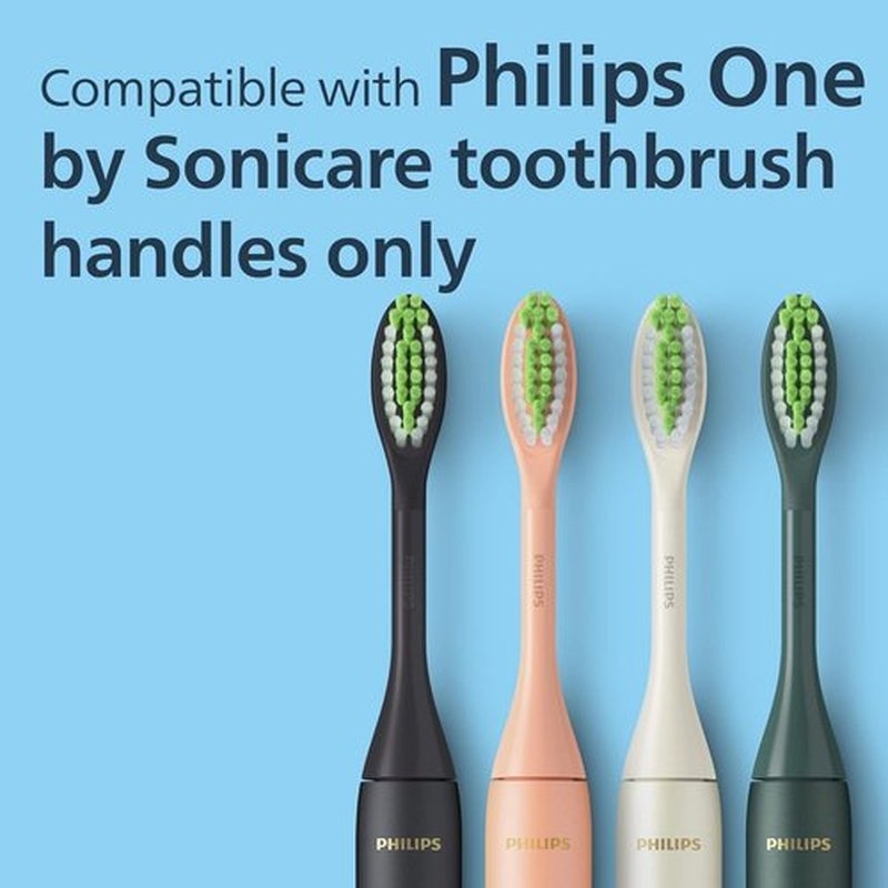 Philips One by Sonicare Electric Toothbrush Heads - 2 Pack Shimmer Pink | Up to 6 Month Supply