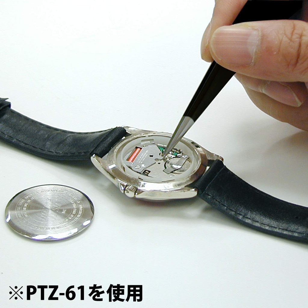 ENGINNER PTZ-61 Fine Tipped Black-Coated ESD Safe Tweezer