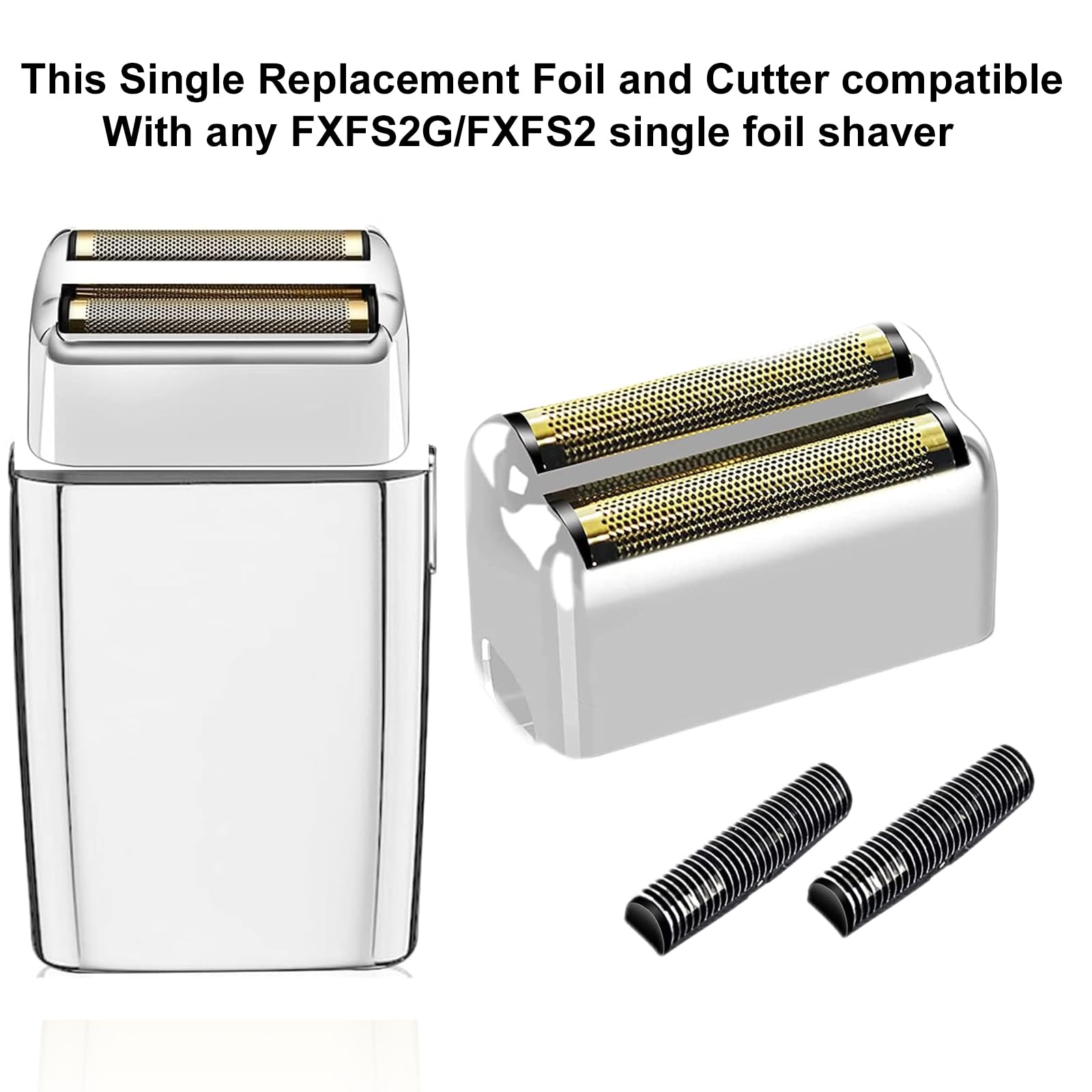 3 pack Professional Replacement Foil and Cutters for BaBylissPRO Barberology Double Foil Shaver, Compatible with BaBylissPRO Barberology FXFS2 Shaver，silver