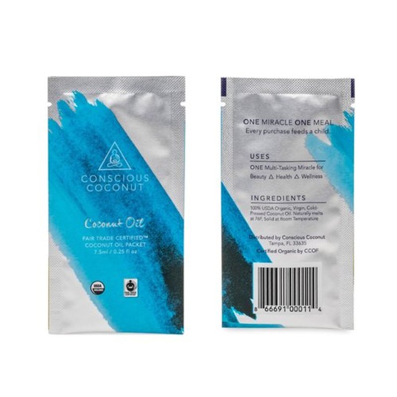 Organic Coconut Oil Packets, Coconut Oil for Lactation, Breastfeeding, Newborns - 10 Pack - Single-Use, Hospital-Trusted Alternative to Lanolin - Conscious Coconut