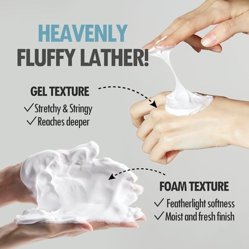 DL SKIN Perfect Deep Gentle Face Wash Cleansing Foam w/ 6 Types of Hyaluronic Acid & Plant-Derived Surfactants | Moisturizing Foaming Facial Cleanser Face Wash for Deep Radiance Hydration (5.07 fl oz)