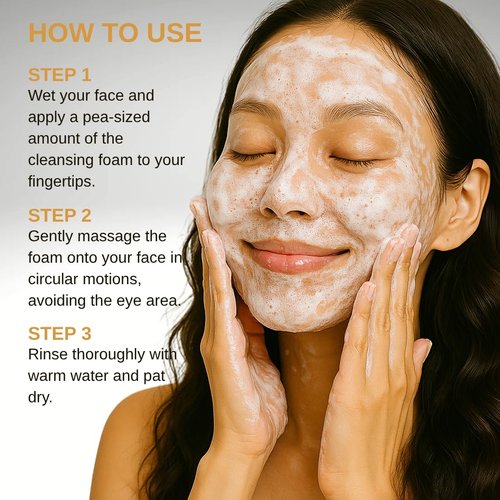 esfolio Rice Cleansing Foam Face Wash – Gentle Daily Facial Cleanser with Soft Creamy Foam – Suitable for All Skin Types – Helps Remove Dirt, Oil, and Impurities Without Drying (5.29oz -150g)
