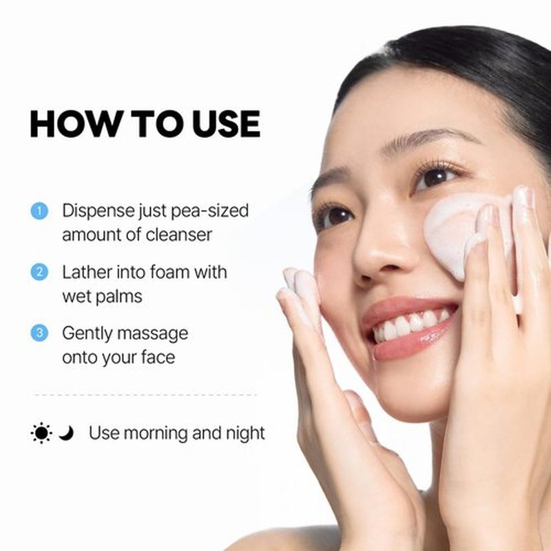 ROUND LAB 1025 Dokdo Cleanser 10.14 Fl Oz, Low pH Facial Cleanser for Sensitive Skin, Rich Soft Bubbles for Deep Cleansing and Makeup Removal, Hydrating Face Wash with Deep Sea Water, Korean Skin Care