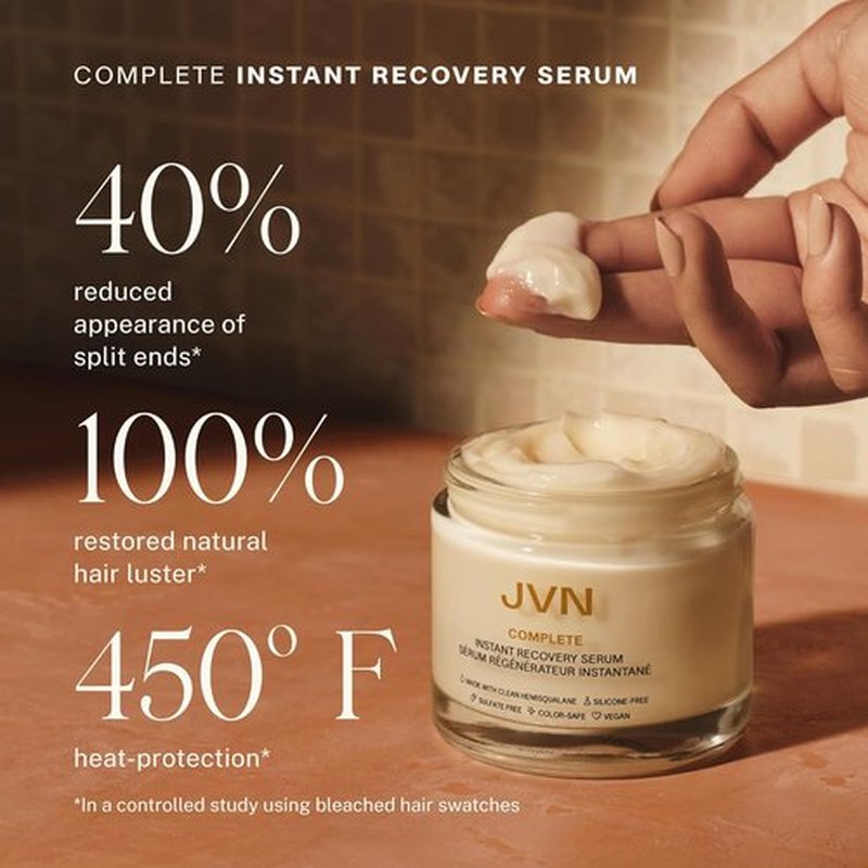 JVN Trusted Trio Hair Care Set - Travel Essentials with Air Dry Cream, Recovery Serum & Scalp Oil | Silicone-Free