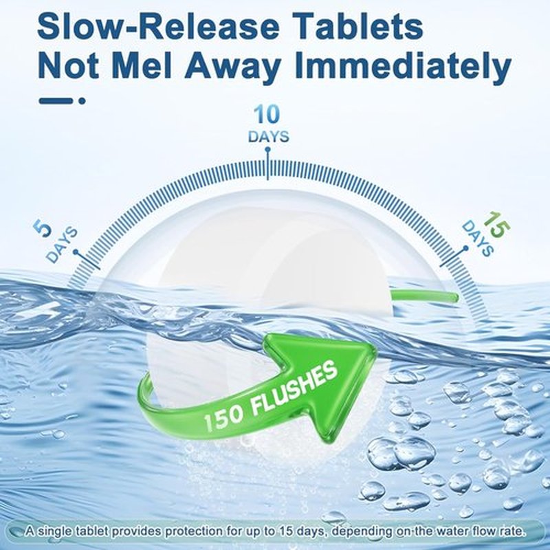 Msvvko Toilet Bowl Cleaner Tablets - 30 Pack | Automatic Hands-Free Continuous Cleaning Solution