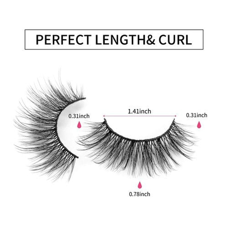 DYSILK Mink Lashes False Eyelashes - Mink Eyelashes Fluffy 10 Pairs 6D Mix Style Faux Lashes Pack Wispy Eyelashes Fluffy Reusable Lashes Natural Look Mink Fake Eyelashes Cat Eye Lashes | 19mm