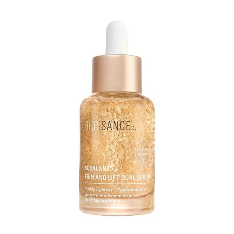 Biossance Squalane + Firm & Lift Dual Serum - Hydrating Face Serum for Mature Skin | Reduces Wrinkles - 30ml