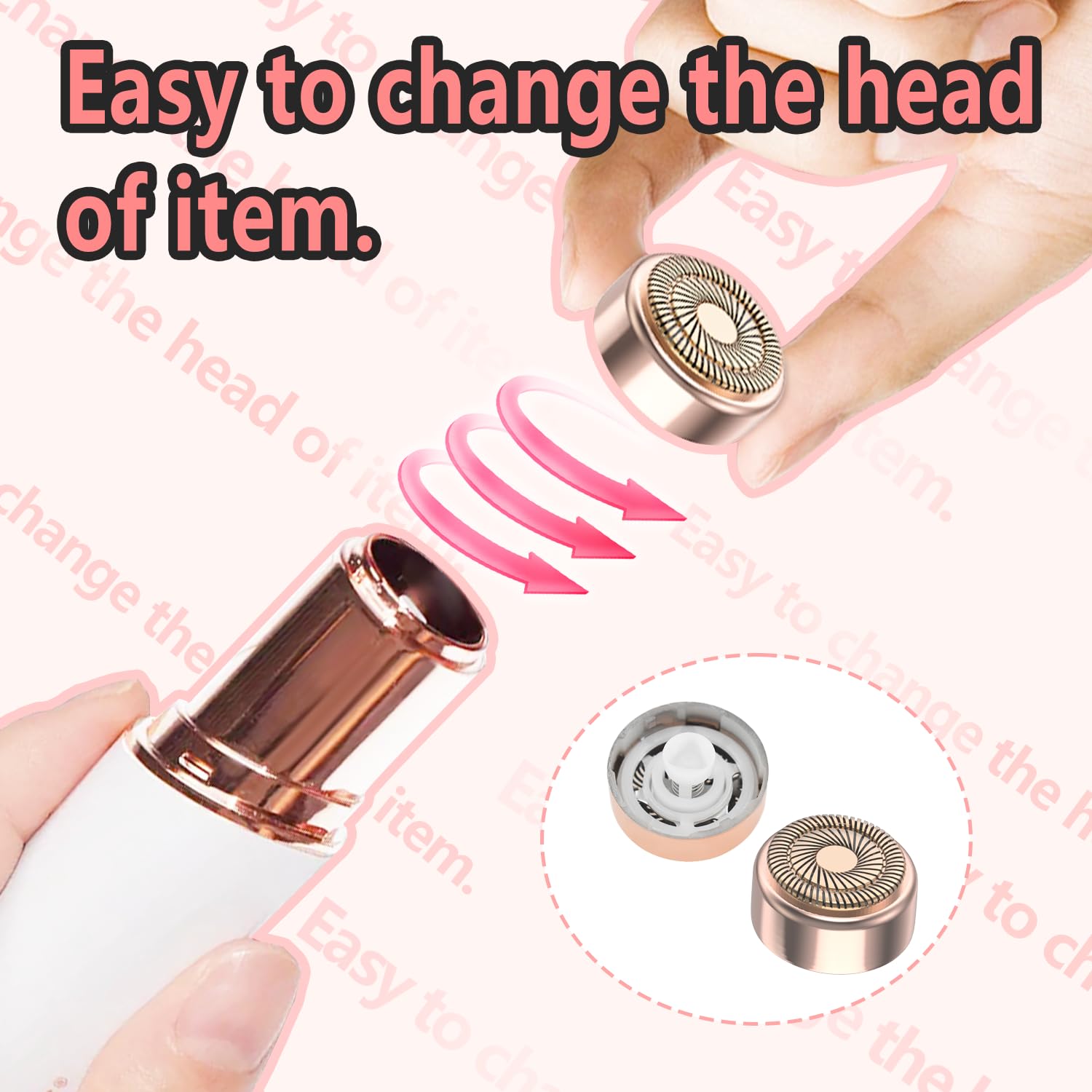 Generation 2 Replacement Heads for Flawless Facial Hair Remover, Replacement Blades for Finishing Touch Flawless Hair Removal, Women's Facial Hair Remover Replacment Heads Generation 2 (4 Packs)