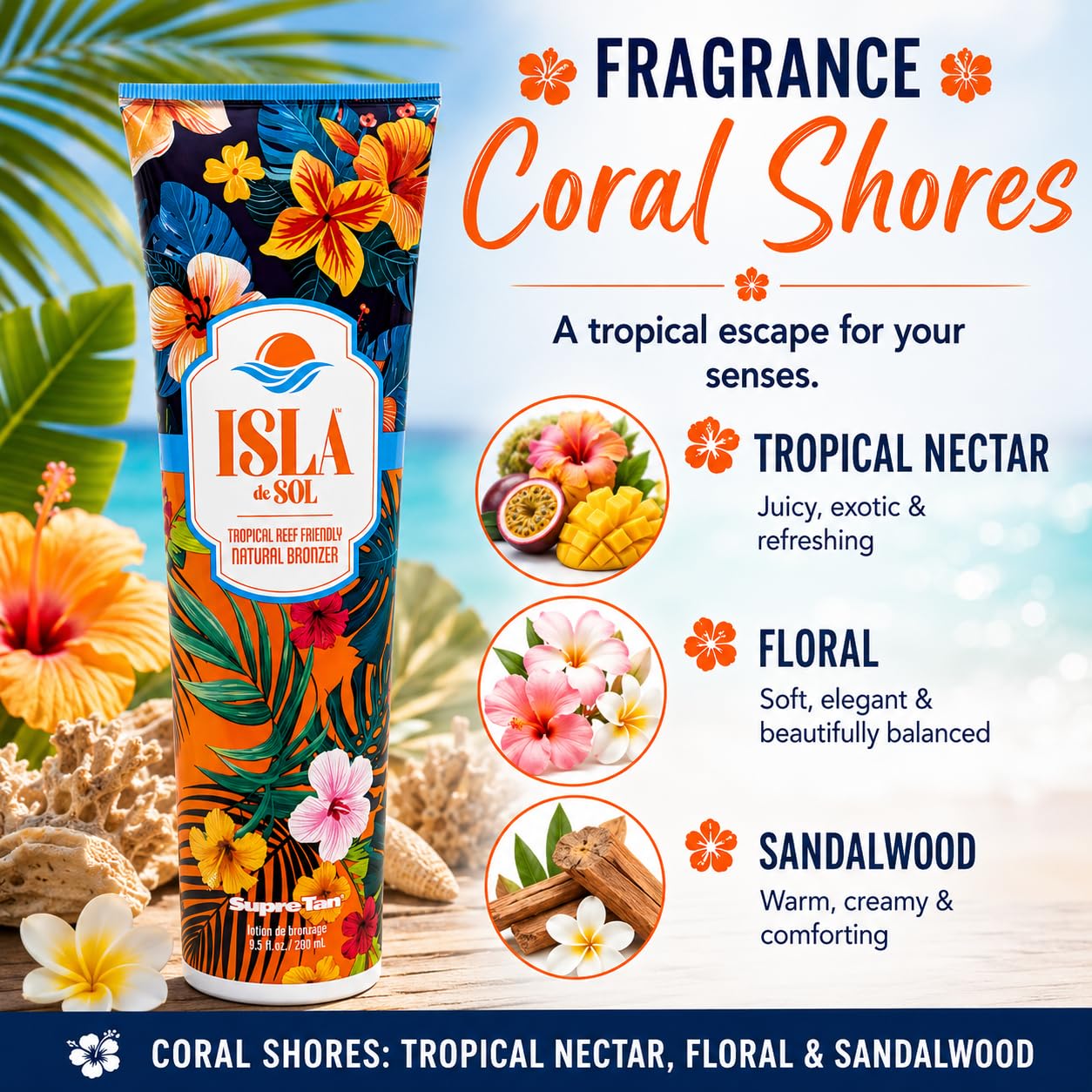 Isla de Sol Tropical Reef Natural Bronzer w/Tyrosine 9.5oz