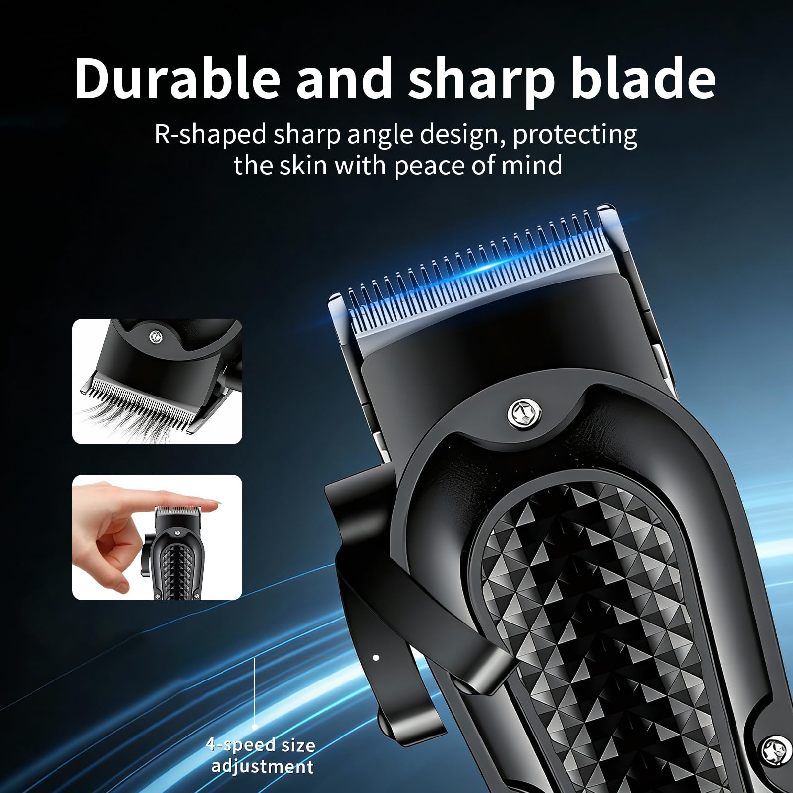 WAIKIL Professional Hair Clippers for Men & Beard Trimmer Set,Cordless Barber Clippers with T-Blade Outliner,LED Display,8 Guide Combs,Rechargeable Grooming Kit for Home & Barbershop