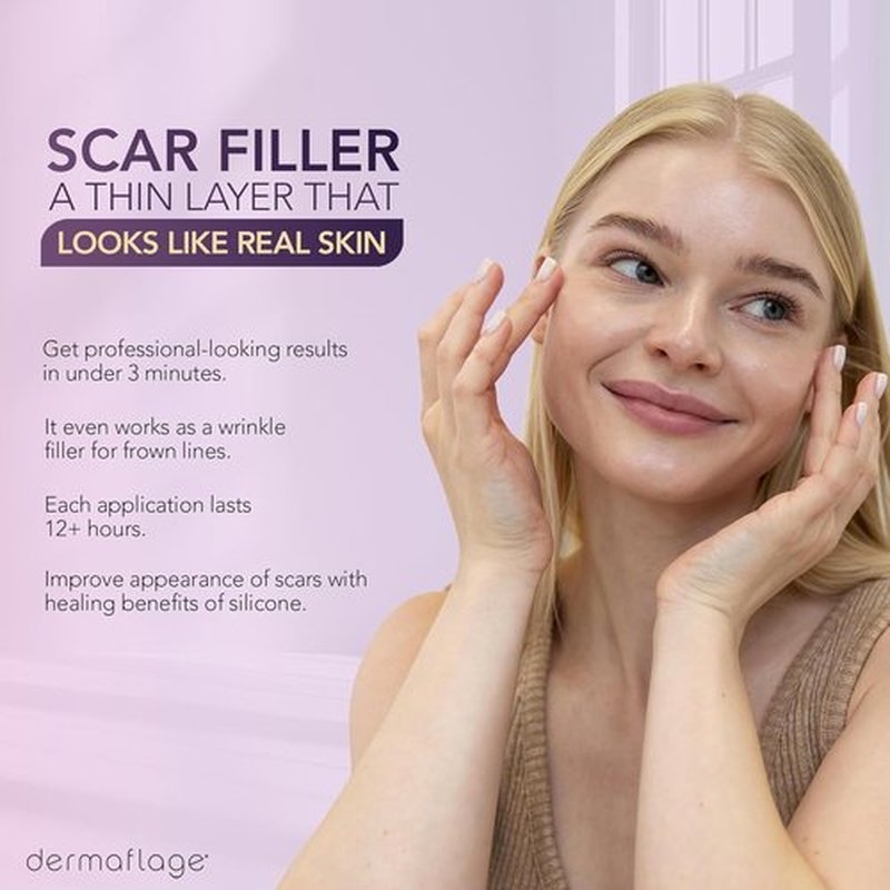 Dermaflage Scar Filler Refill - 4 Easy-To-Use Applicators for Flawless Skin Coverage