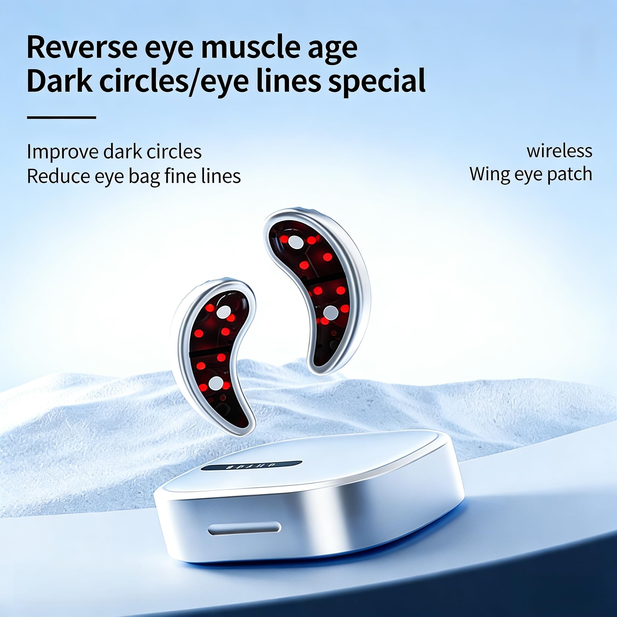 Eye pods for Under Eye Bags, Under Eye Beauty Pods with Hydrogel Shields, Reusable Eye Care Patches with Gentle Light Experience, Cooling Under Eye Skincare Accessory for Daily Beauty Routine
