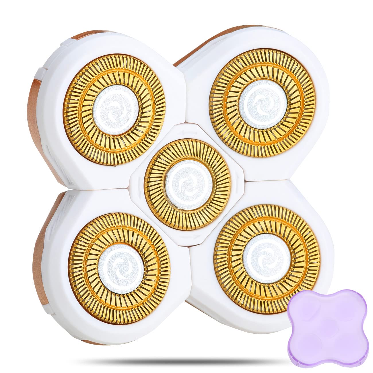 Universa 5 Blades Replacement Heads for Mainstream head shaver brands, Head Shaver Replacement Blades (5 White)