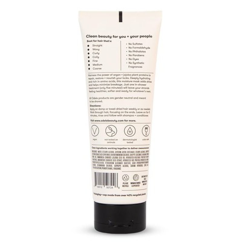 Odele Moisture Hair Mask, Conditioner Treatment with Jojoba and Argan Oils for All Hair Types + Textures, 8 Fl Oz