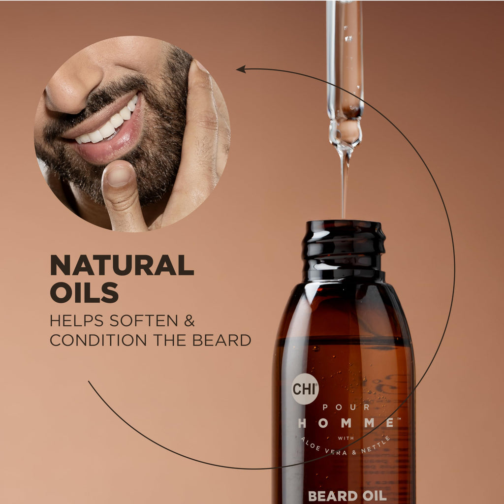 CHI pour Homme Beard Oil for Men, 2 oz