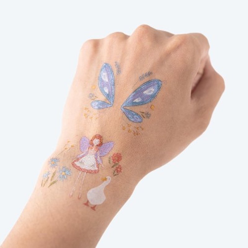 Cheerland Garden Fairy Tattoos Temporary Floral Butterfly Farm Party Favors Woodland Fairies Wing Stickers Birthday Decorations for Tea Bridal Baby Shower Classroom Silly Goose Party Supplies 108pcs