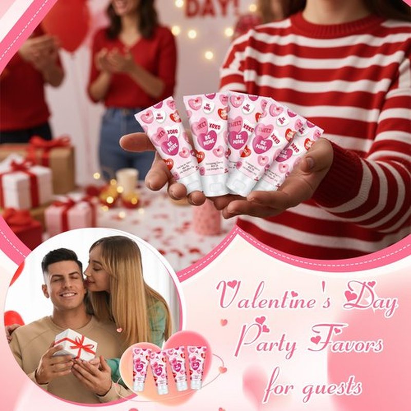 Dansib 24 Pcs Mini Sunscreen Bulk for Valentine's Day Party Spf 30 Water Resistant Sunscreen Lotion Bulk 1oz Travel Size for Thank You Gifts Valentines Party Supplies