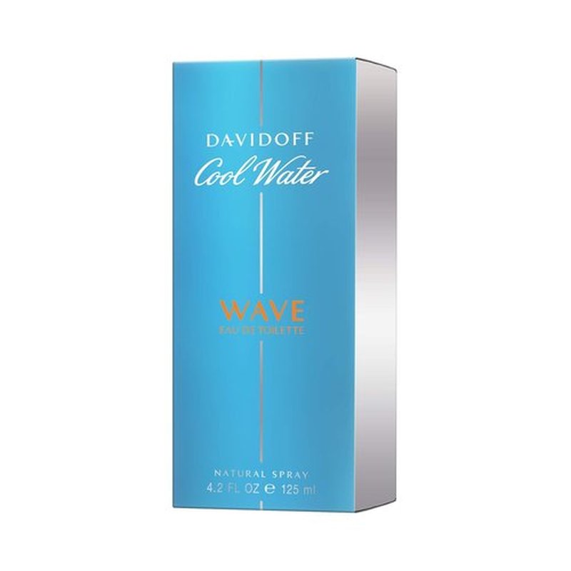 Davidoff Cool Water Wave Eau de Toilette - Fresh Woody Men's Cologne with Sichuan Pepper & Sandalwood - Long Lasting Fragrance