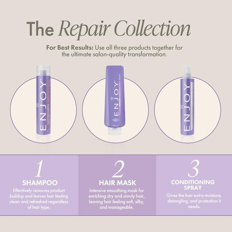 Enjoy Clarifying Shampoo - Deep Cleansing Sulfate-Free Detox for All Hair Types | 10.1 Fl Oz