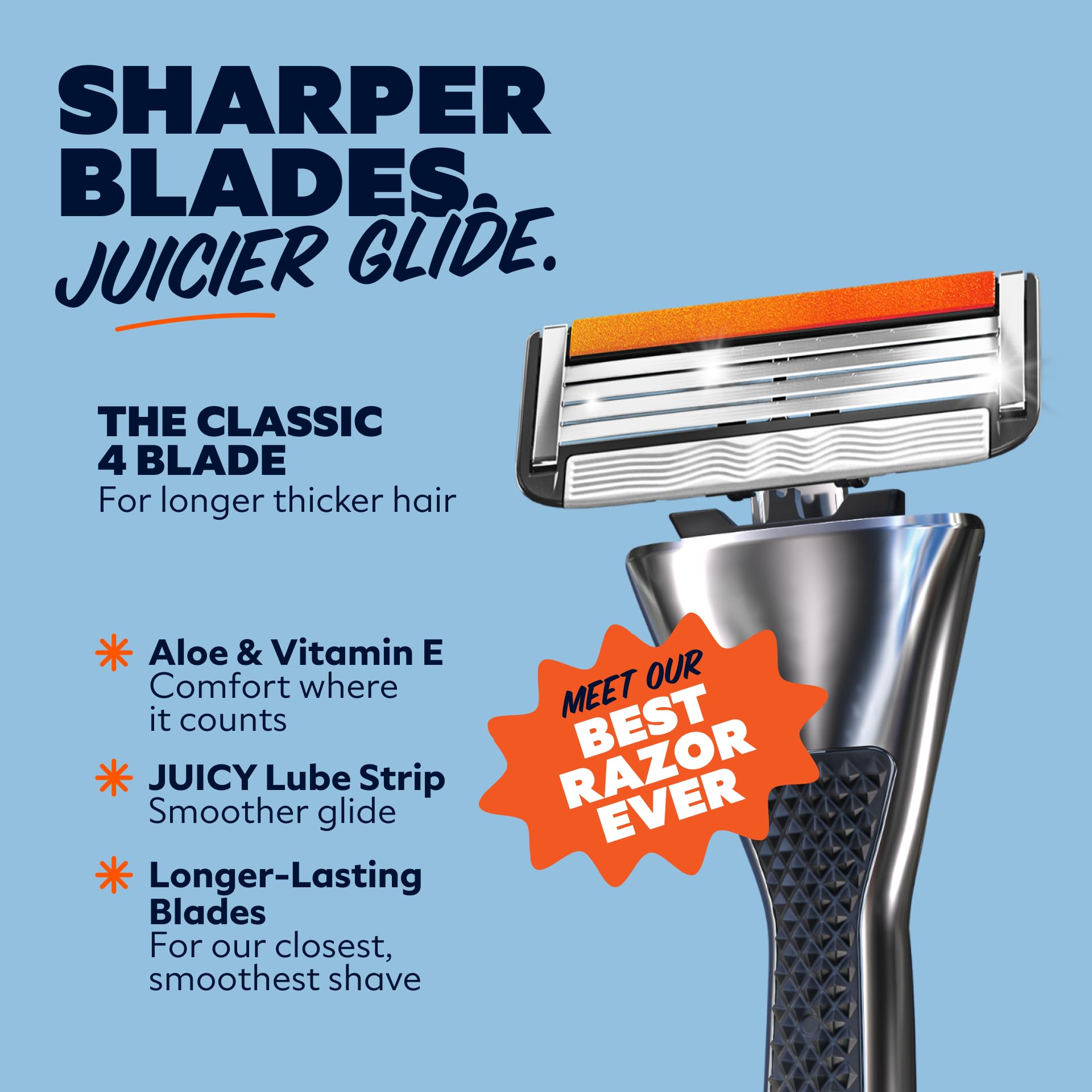 Dollar Shave Club | The VIP Shave Set | 4 Swift Rinse Refill Cartridges, 1 Heavy Metal Handle, 1 Shave Butter 3 ounce, 1 Razor Cover, Razors for Men