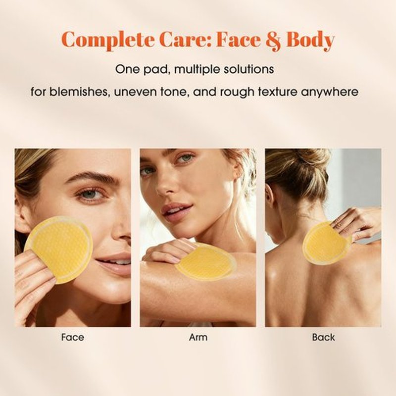 Turmeric Kojic Acid Cleansing Pads: Skin Brightening Turmeric Face Scrub Pads – Gentle Turmeric Facial Pad for Even Skin Tone, Radiant Complexion - Enrich Kojic Acid & Turmeric – 50PCS