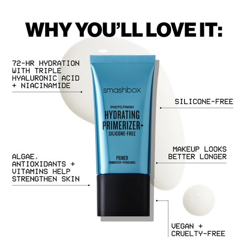 Smashbox Photo Finish Hydrating Primerizer - 72-Hour Hydration with Triple Hyaluronic Acid & Niacinamide