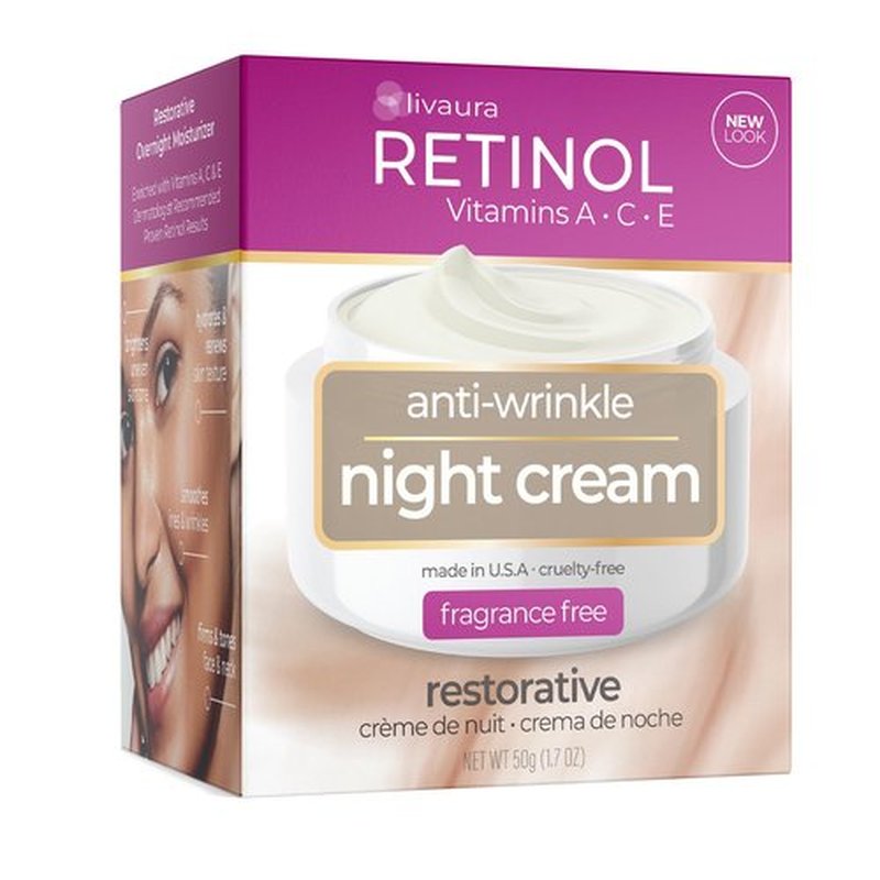 Retinol LIVAURA Skincare LdeL Cosmetics Cream Vitamins A + C + E (Night Cream)