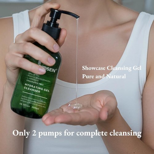 Skiennix Hydrating Face Wash - Foaming Facial Cleanser with Green Tea | Fragrance-Free, 10.1 Fl Oz