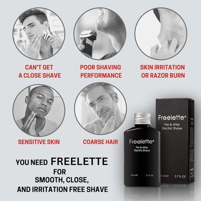 Freelette After Shave Lotion - Cooling Balm for Smooth, Irritation-Free Shaving | Mint/Bergamot, 3.76 FL.OZ