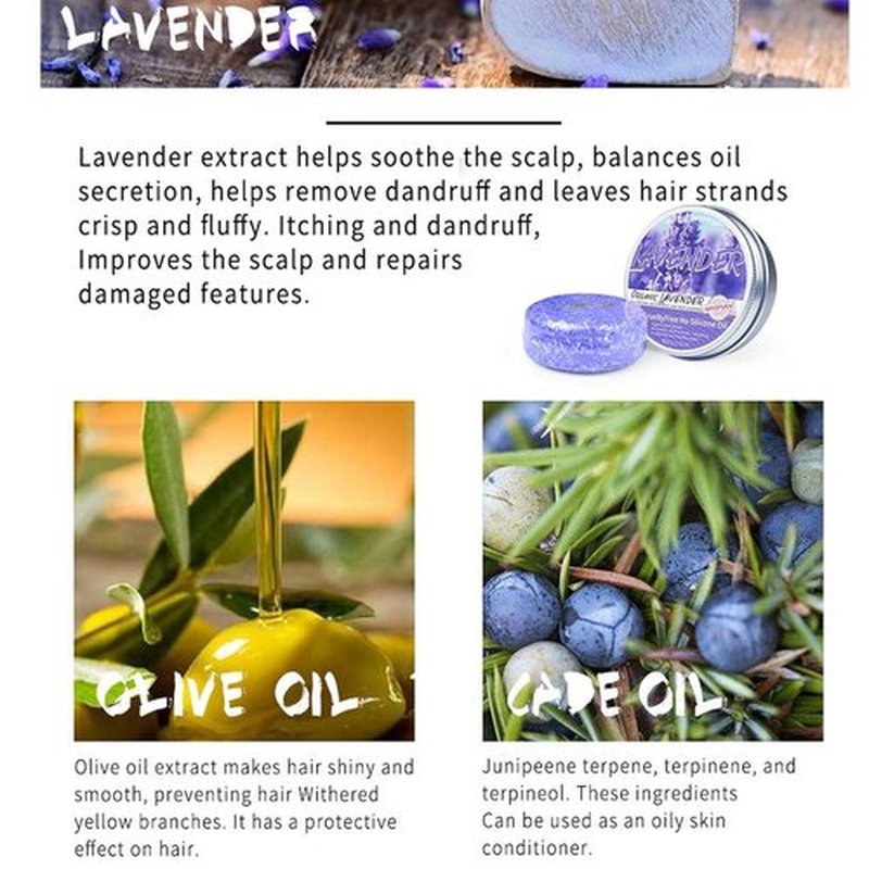 Skiennix Lavender Shampoo Bar - Natural Organic Solution for Gray & Thinning Hair | 2-Pack