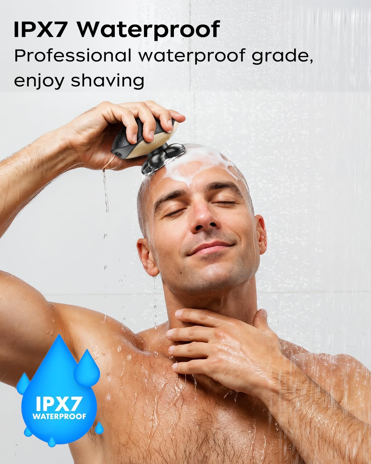 Head Shavers for Bald Men, 5 in 1 Electric Razor IPX7 Waterproof for Bald Men, 5D Rotary Shaver