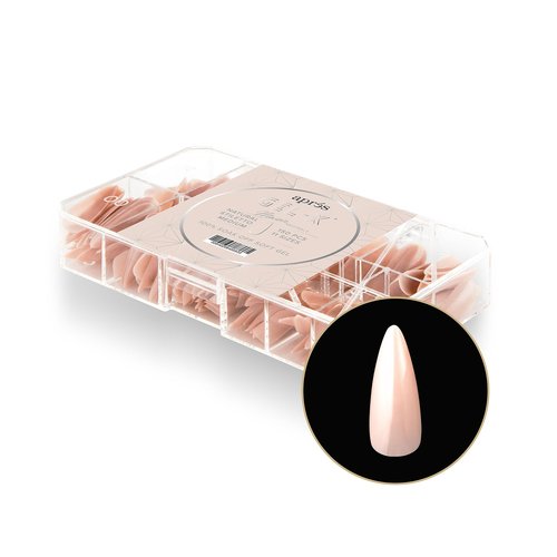 Apres Neutrals Gel-X Maisie Box Of Press On Nails, 11 Sizes 00-9, Soft Gel Nail Tip Box (150pcs) (Natural Stiletto Medium, 150pcs)