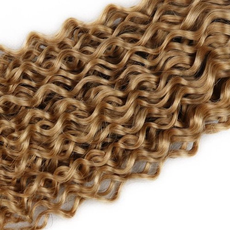 Color 27 Bundles Human Hair Honey Blonde Kinky Curly Bundles 18 20 22 Inch Brazilian Unprocessed Virgin Hair Extensions