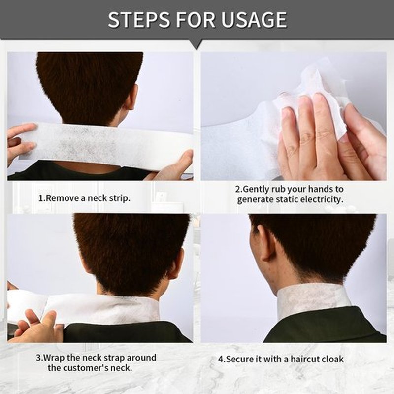 IOOROSE Pro 5 Rolls Neck Strips Hair Cutting Tool For Barber Shop Supplies Barber Accessories Neck Paper