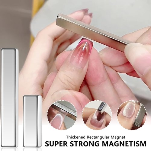 MOLILON 46Pcs Cat Eye Nail Magnet Tool Set, Cat Eye Heart Magnets for Nails, Double-Head Nails Magnet Stick, Round Magnetic Beads, Heart Cat Eye Gel Polish Magnets Tools for Women DIY Manicure