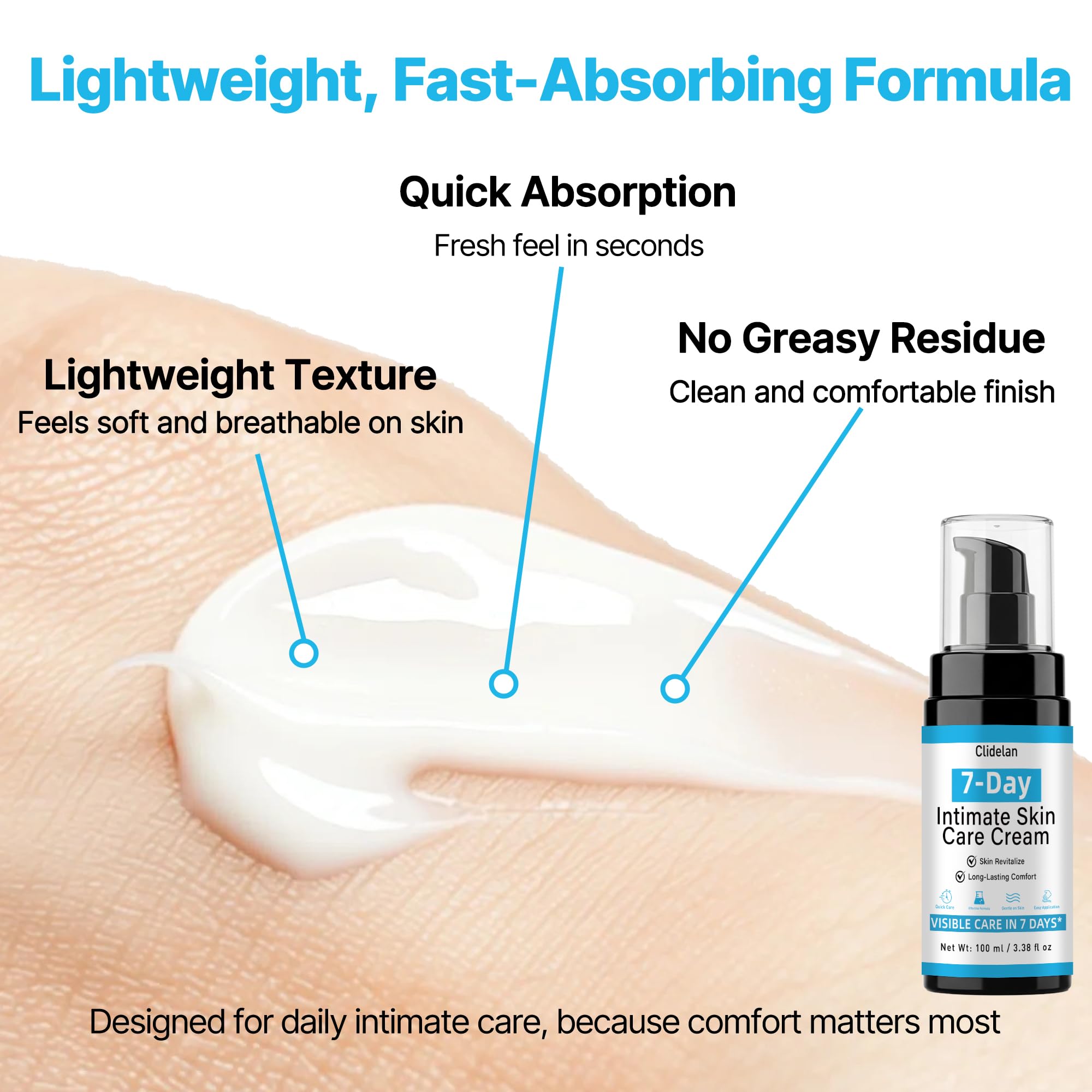 7-Day Foreskin Care Cream for Men, Gentle Daily Formula for Tightness & Discomfort, Visible Improvement Within 7 Days, Steroid-Free, Non-Irritating, Natural Soothing Moisturizer (3.38 fl oz/ 100ml)