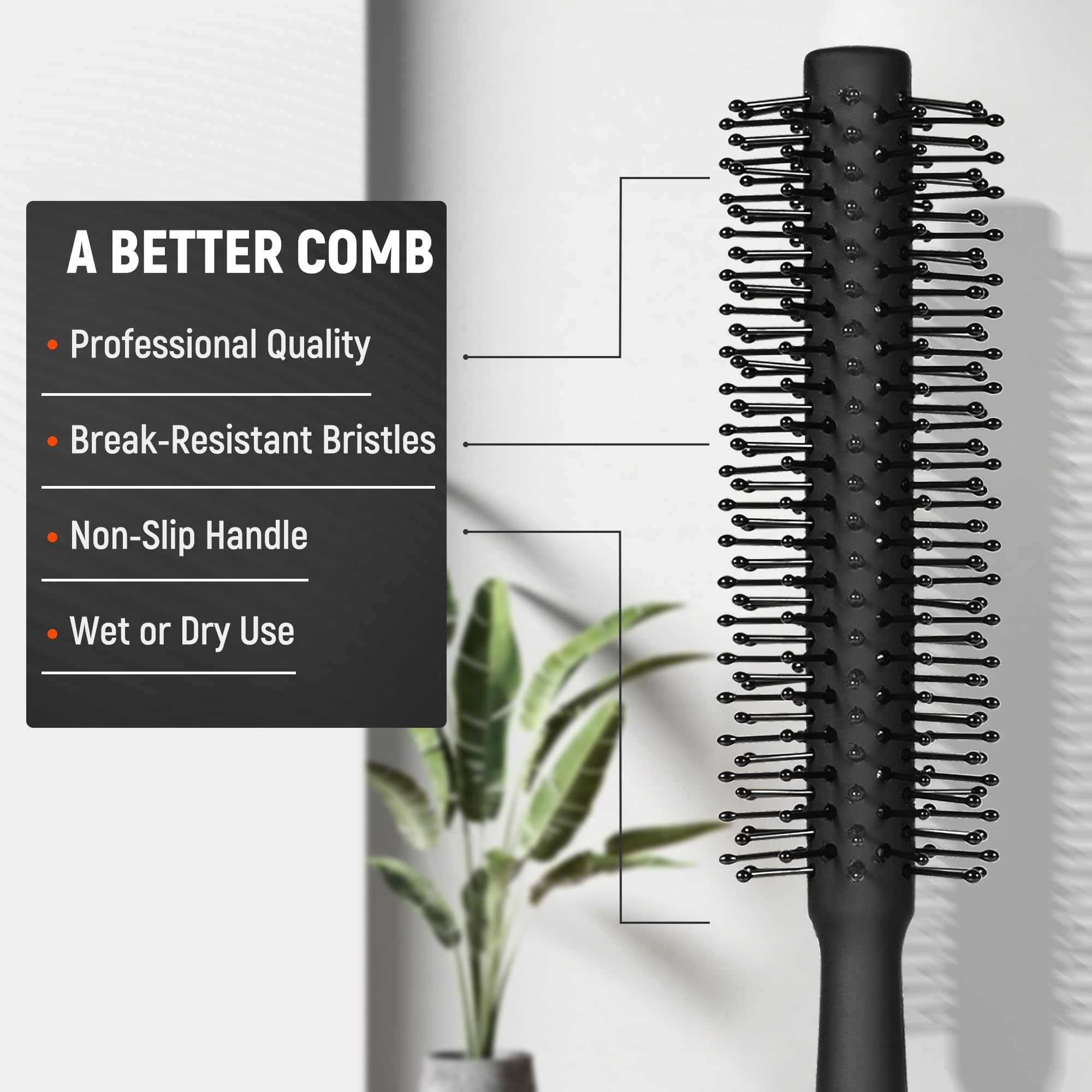 SALONSILK Hair Brush for Men, Men Hair Brush & Styling Comb Set