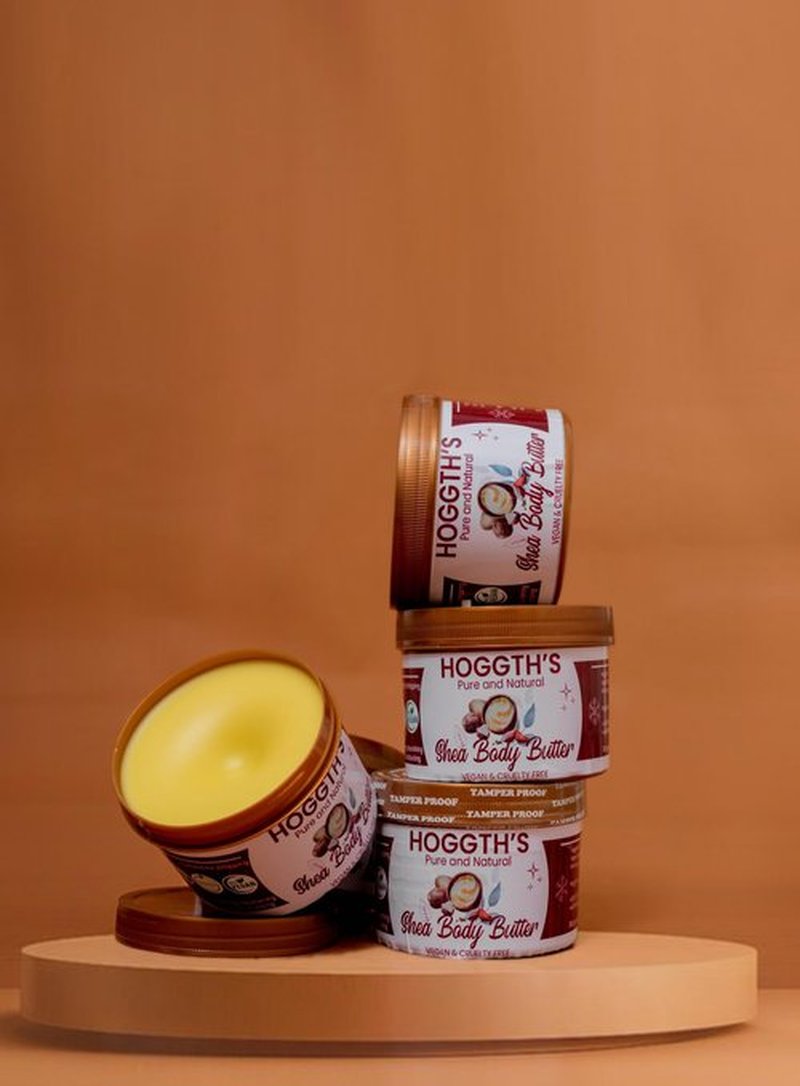 HOGGTH Natural Organic Moisturizers- 100% Pure Grade-A African Shea Body Butter- Suitable for Whipping, DIY Skin Care & Self Care - For Face,Body and Hair.