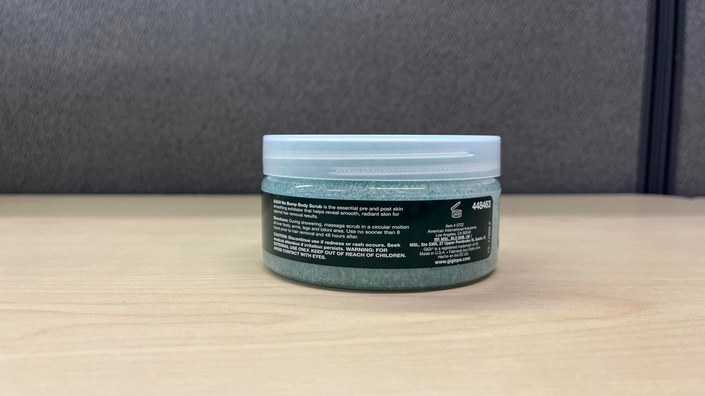 GiGi No Bump Body Scrub – Exfoliating Scrub for Ingrown Hair & Razor Burns, Unclogs Pores & Removes Dead Skin, Skin Smoothing Exfoliator