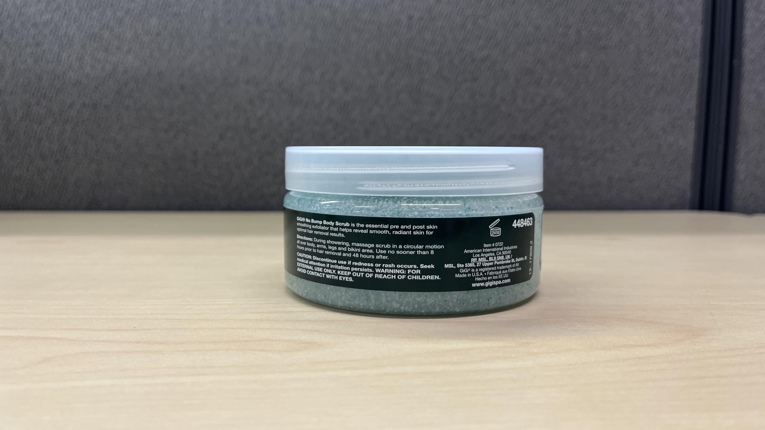 GiGi No Bump Body Scrub – Exfoliating Scrub for Ingrown Hair & Razor Burns, Unclogs Pores & Removes Dead Skin, Skin Smoothing Exfoliator