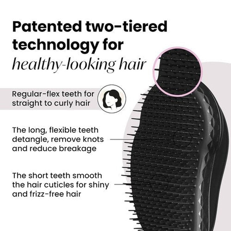 Tangle Teezer Original Detangler Brush - Versatile Hairbrush for All Hair Types | Panther Black
