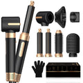 Blow Dryer Brush 7 in One, Negative Ion Hair Set Upgrade Hot Air Styler Wrap Curler, Curling Iron Styling Tools As A Gift for Straight/Curl/Drying/Smoothing
