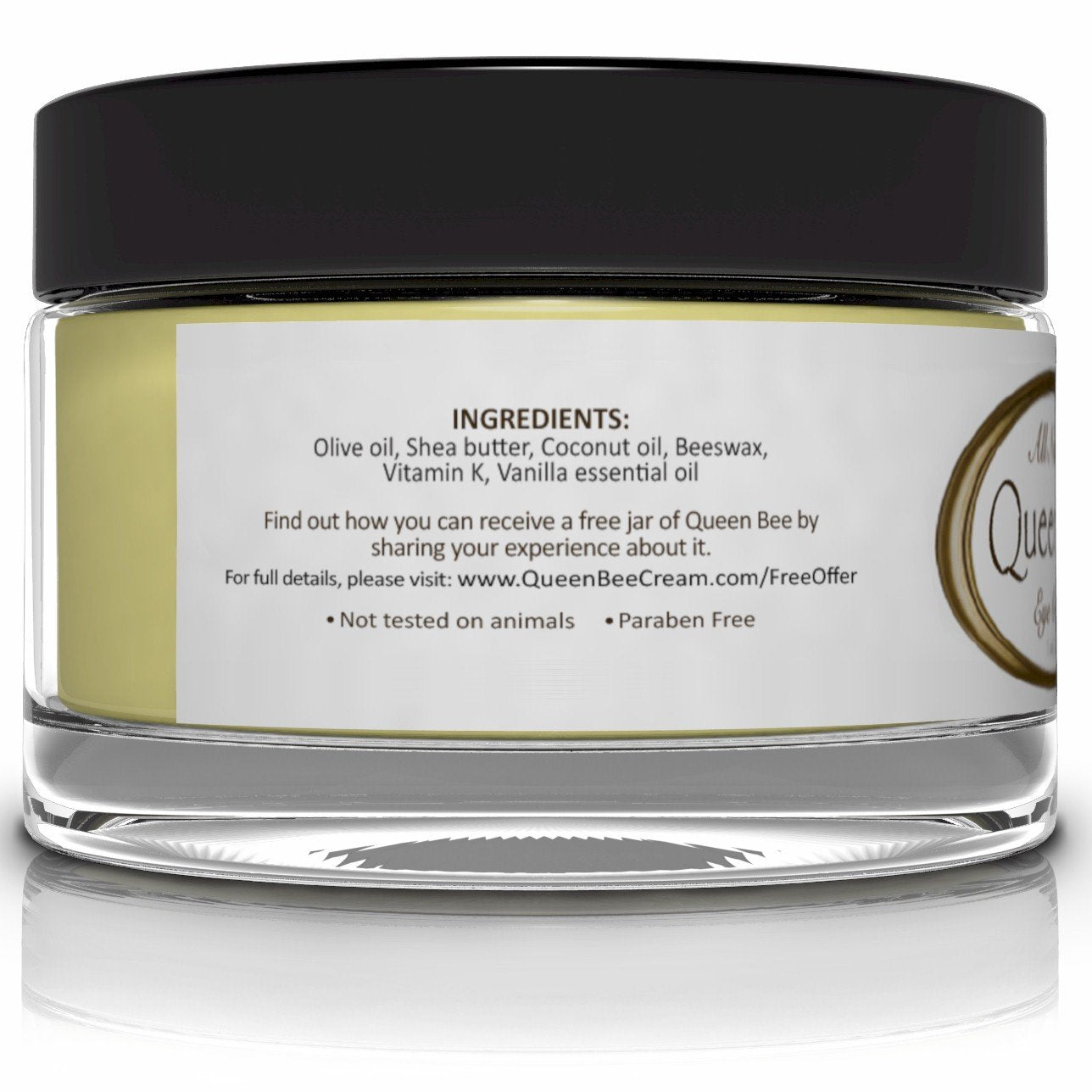 Queen Bee Organic Under Eye Cream for Dark Circles, Lines and Puffiness, 1 Ounce