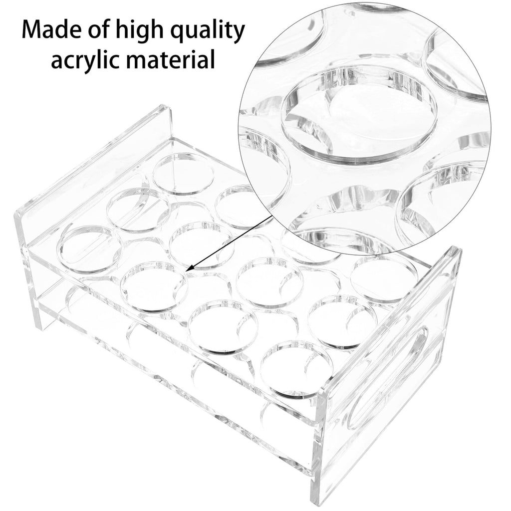 Uonlytech Round Shot Glass Holder Display Rack 3-Tier Acrylic Liquor Cup Organizer for Bar Drinkware Storage 8.93X5.47X4.09In Portable Clear Cup Stand