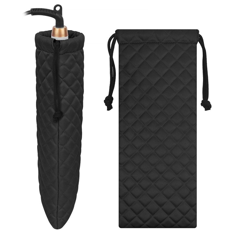Youlyveaw Professional Hot Hair Tools Organizer Cover Bag Heat Resistant Travel Drawstring Storage Case Pouch for Curling Irons, Flat Irons, Hair Straighteners and Styling Tools(14.2" x 5.9")